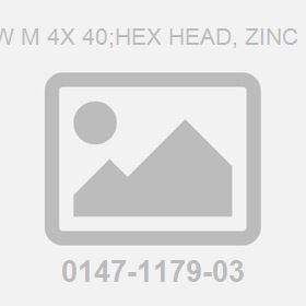 Screw M 4X 40;Hex Head, Zinc Plate